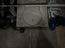 PlayStation PS1 Consoles Bundle 3 Controllers And PowerboatRacing Game No Cables picture
