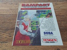 Vintage Sega Mega Drive Rampart Domark Rengen Game Ad Print Advertisement  picture