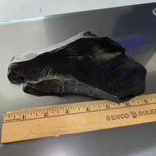 Raw Black Onyx Stone Slab -Natural Rough Healing Crystal Jewelry Making 1.09 Lb picture