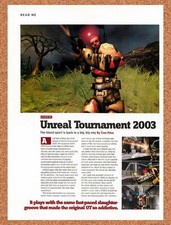 2002 Unreal Tournament 2003 PC Original Advertisement / Retro Promo vr1 picture
