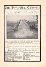 antique1907 SAN BERNARDINO CA Artesian Wells Water Works System Population 15000 picture
