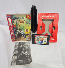 Earthworm Jim (Sega Genesis, 1994) CIB, Tested/Works Cardboard Box picture
