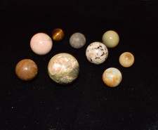 👀⏩ Lot of 10 Choice Picks Mixed 👽 Mineral Collector Marbles mixed sizes ⭐ picture