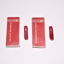 Vintage VICTORINOX Swiss Army Bijou and Bijou Commander 58mm Folding Knives NOS picture