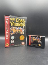 The Lost Vikings Sega Genesis •NO MANUAL• WORN CASE• Fast Shipping picture