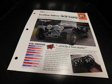 1935-1939 Swallow Sidecar SS100 Spec Sheet Brochure Photo Poster 36 37 38 picture