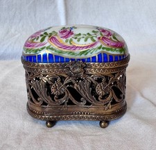 Chanille Limoges France Double Perfume Casket / Trinket Box picture
