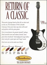 Danelectro 59-DC double cutaway electric guitar w/ Lipstick pickup advertisement picture