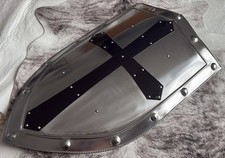 27” Medieval Knights Templar Crusader Steel Real Metal Armor 18ga Steel Cross  picture