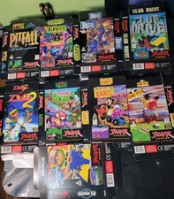 Atari Jaguar Box Only Lot (9) Pitfall Zool 2 Iron Soldier Mutant Penguins Ne  picture