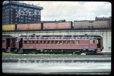 R DUPLICATE SLIDE - Laurel Lines 114 Trolley Electric Scene Scranton PA picture