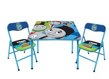 Thomas & Friends 3 Piece Foldable Table and Chair Set, Ages 3+, Blue picture