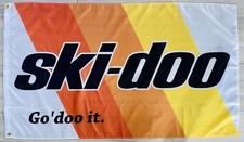 SKI-DOO BOMBARDIER BRP FLAG BANNER DRAPEAU SNOWMOBILE MAN CAVE GARAGE BLIZZARD picture