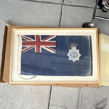 Authentic British Maritime Flag Metropolitan ER Police Framed Art Flag Display picture