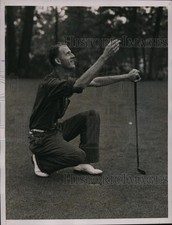 1936 Press Photo Golfer Mike Dolan at Amateur Public Links Championship Bethpage picture