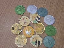 Fifty Funny Fellows Mardi Gras Pendant Dublooms Lot Of 7 Mobile Alabama  picture
