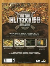 Blitzkrieg II 2 PC 2005 Print Ad/Poster Official World War II WWII RTS Game Art picture