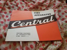 Central Fire Apparatus Firefighting Trucks & Equipment Brochure 1960s  picture
