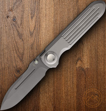 Terrain 365 Folding Knife 3½ Terravantium Dendritic Cobalt Blade Titanium Handle picture