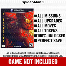 Spider-Man 2 100% Nintendo GameCube Memory Card Save CHEATS picture