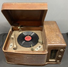 Vintage 1946 Philco Tube Radio Turntable Model 46-1203 POWERS ON PARTS ONLY picture