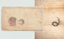 1864 Civil War Letter Chancellorsville Luke W Bowers 33rd MA Lock of Hair picture