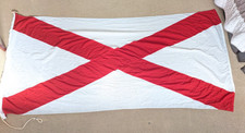 Large Vintage St Patrick's Linen Saltaire Flag 7ft 10 x 3ft 10 Piggotts England picture