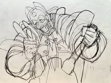 Peter Chung G-Police Original Production Animation Sketches Set of 3 Villain picture