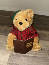 'Twas The Night Before Christmas Story Time Bear Animated Tested Working Vintage picture