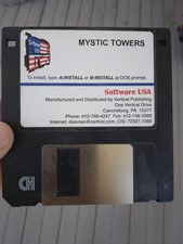 Mystic Towers vintage PC game, diskette picture