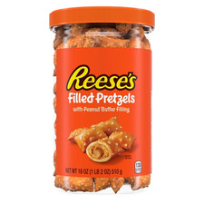 REESE'S Peanut Butter Filled Pretzels Plastic Jar, 18 oz picture