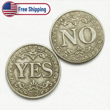 Yes No Decision Coin Lucky Coin Vintage Double Sided Choice Game Collectible Toy picture
