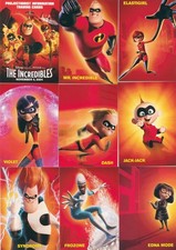 RARE VHTF Disney Pixar the Incredibles Complete 9 Projectionist / Promo Card Set picture