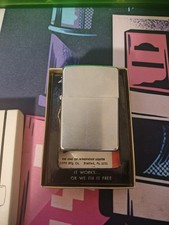1969 Zippo Lighter Vintage Brushed Finish Never Used Unfired picture