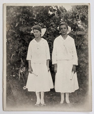 Antique 1910s 1920s School Graduation Photo Girls Middy Sailor Dresses Diplomas picture