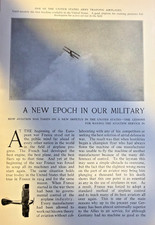 1916 Airplanes in World War I United States Army illustrated picture