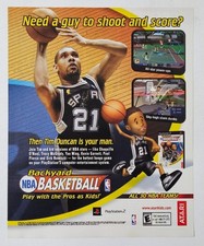 Tim Duncan Backyard NBA Basketball PlayStation 2 Vintage Magazine Ad 2003 picture