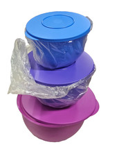 Tupperware Impressions Classic Bowl 3 piece Set  with Seals - NEW picture