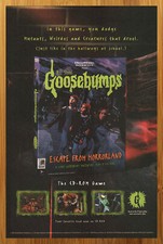 1996 Goosebumps Escape from Horrorland PC CD-ROM Print Ad/Poster RL Stine Promo picture