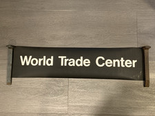 NYC SUBWAY SMALL I LINE ROLL SIGN WORLD TRADE CENTER FINANCIAL DISTRICT WALL ST. picture