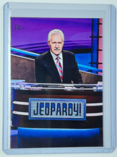 Alex Trebek Limited Edition Artist Signed Jeopardy Trading Card 3/10 picture