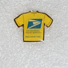 USPS Pro Cycling Team Pinback Button T-Shirt Shape 2000s JOMA picture