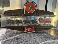 Vintage Budweiser Clydesdale Team Display Anheuser-Busch Acrylic Case AS-IS picture