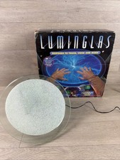 RARE Luminglas 12” Blue Sunburst Plasma Touch Voice Music Interactive Light picture