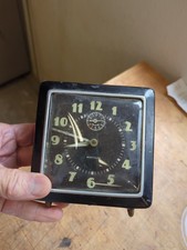 Westclox Wind-Up Alarm Clock Made In USA Black Metal Case.  Parts only.  (#1#) picture