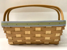 LONGABERGER Earth and Sky Medium Chore Basket with plastic liner 2011 picture