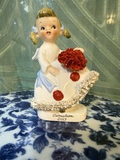 Vintage Consco Marilyn Exclusive Carnation July Girl Angel Figurine picture