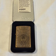 NEW ZIPPO LIGHTER B231 PWETER SUN Gold VINTAGE BARRETT SMYTHE picture