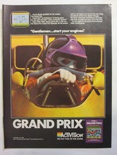 - 1982 Activision GRAND PRIX Original Print Ad 8 x 10.5