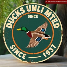 Vintage Duck Hunting Ducks Unlimited Tin Metal Signs Home Décor 8x8 picture